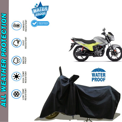 AutoGalaxy Waterproof Two Wheeler Cover for Hero(Glamour Blaze, Black)