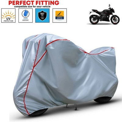 BigFly Waterproof Two Wheeler Cover for Bajaj(Pulsar N160, Silver, Red)