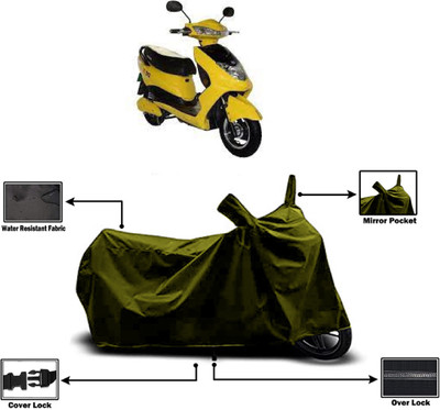 Amexride Two Wheeler Cover for Okinawa(R30 electric scooter, Green)