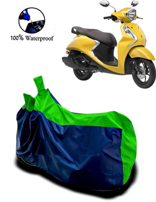 APNEK Waterproof Two Wheeler Cover for TVS(Fascino 125, Green, Blue)