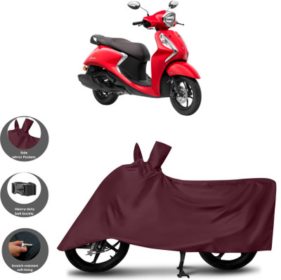 WMIZEXA Waterproof Two Wheeler Cover for Universal For Bike(Fascino 125, Maroon)