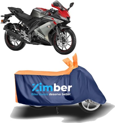 ZIMBER Two Wheeler Cover for Yamaha(YZF R15 V3.0, Orange, Blue)