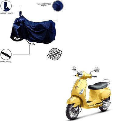 Furnish Flow Waterproof Two Wheeler Cover for Vespa(Vespa VXL 150, Blue)
