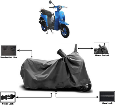 Amexride Two Wheeler Cover for Bajaj(Sunny, Grey)