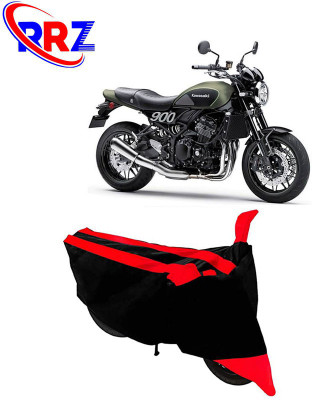 RRZ Waterproof Two Wheeler Cover for Kawasaki(Z900RS, Black, Red)