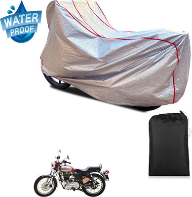 PAGORA Waterproof Two Wheeler Cover for Royal Enfield(Electra 5S, Silver)