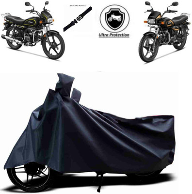 ma collections Waterproof Two Wheeler Cover for Hero(Splendor Plus, Blue)
