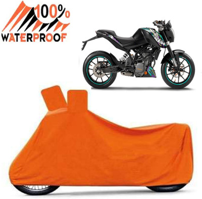 Autoinnovation Waterproof Two Wheeler Cover for KTM(125 Duke, Orange)