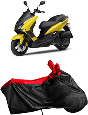 Autofly Waterproof Two Wheeler Cover for Yamaha(Majesty S 155 maxi, Red, Black)