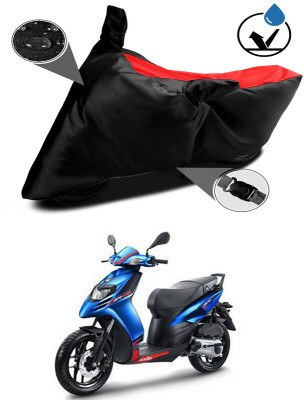 Genipap Two Wheeler Cover for Aprilia(SR 125, Black, Red)