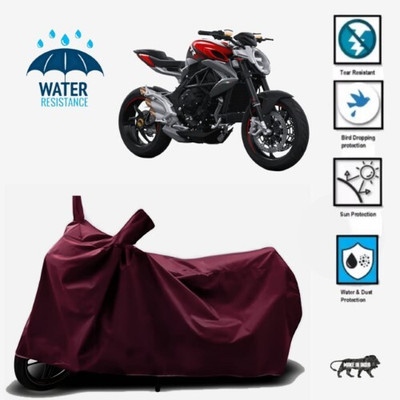 JSJINSIL Waterproof Two Wheeler Cover for MV Agusta(Brutale, Maroon)