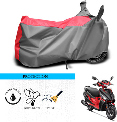 SnehaSales Waterproof Two Wheeler Cover for Hero(Motocorp Maestro Electric, Grey, Red)