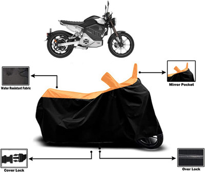 Amexride Two Wheeler Cover for Revolt(RV Cafe Racer BS6, Orange)