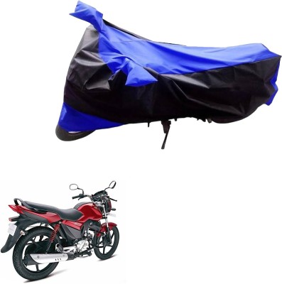 Mdstar Waterproof Two Wheeler Cover for Mahindra(Stallio, Black, Blue)