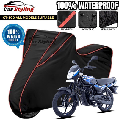 Car Styling Waterproof Two Wheeler Cover for Honda(CT 100, Black, Red)