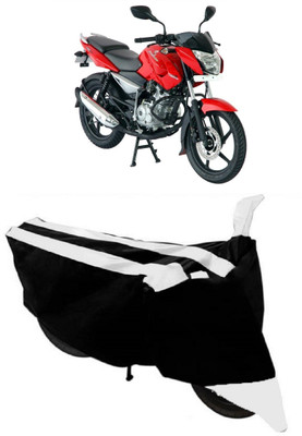 Varnwal E Commerce Waterproof Two Wheeler Cover for Bajaj(Pulsar 135 LS DTS-i, White, Black)