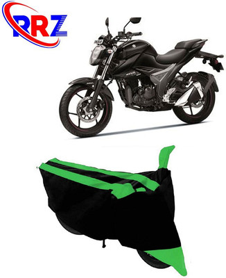 RRZ Waterproof Two Wheeler Cover for Suzuki(Gixxer, Black, Green)