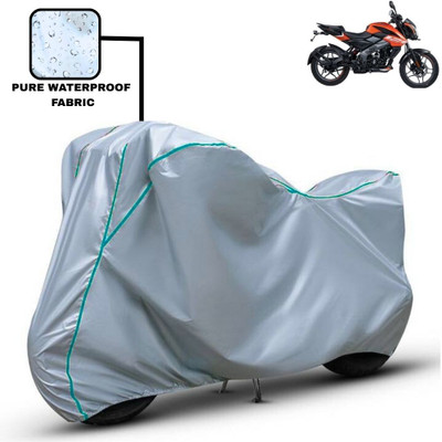 Delphinium Waterproof Two Wheeler Cover for Bajaj(Pulsar NS125, Silver)