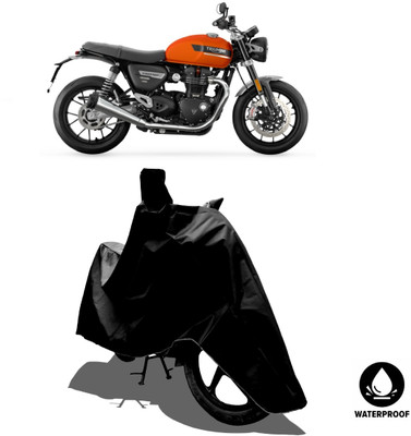 Amexride Waterproof Two Wheeler Cover for Triumph(Speed Twin, Black)
