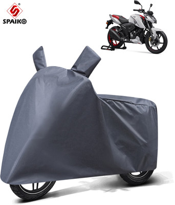 Spaiko Two Wheeler Cover for TVS(Apache RTR 160 4V, Grey)