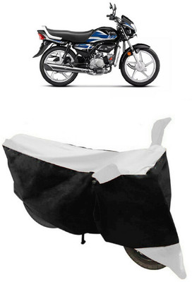 GANPRA Two Wheeler Cover for Hero(HF, Black, White)