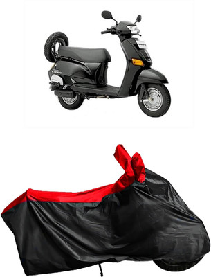 Autofly Waterproof Two Wheeler Cover for Honda(Eterno, Red, Black)
