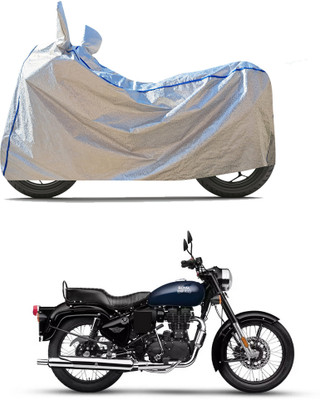 PAGORA Waterproof Two Wheeler Cover for Royal Enfield(Bullet Electra Twinspark, Silver)