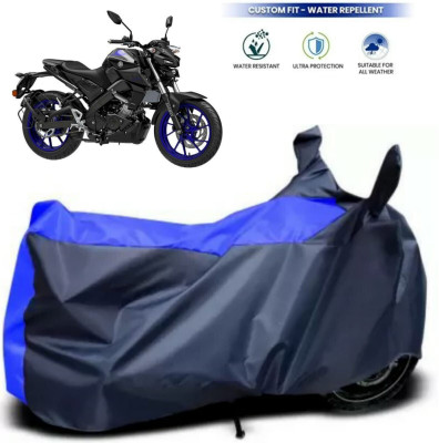 DeepShakshi AUTOMOTIVE Waterproof Two Wheeler Cover for Yamaha(MT 15, Blue, Black)