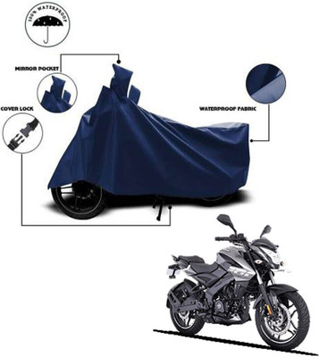 Matt Moon Two Wheeler Cover for Bajaj(Pulsar 200 NS DTS-i, Blue)