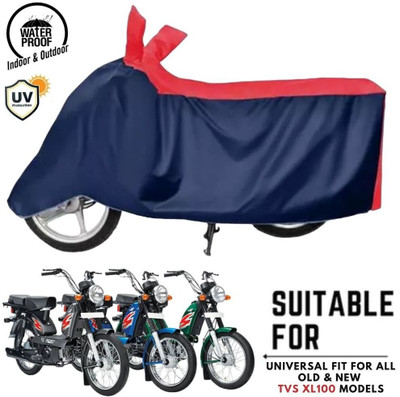 ZAQE Waterproof Two Wheeler Cover for TVS(XL 100, Blue, Red)