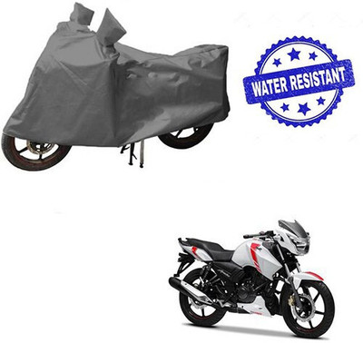 DeepShakshi AUTOMOTIVE Waterproof Two Wheeler Cover for TVS(Apache, Grey)