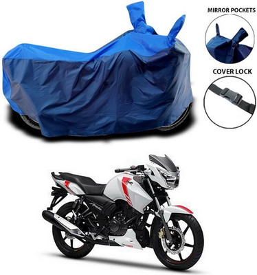 DeepShakshi AUTOMOTIVE Two Wheeler Cover for TVS(Apache RTR 160, Black, Blue)