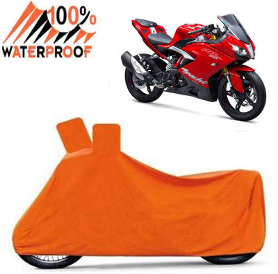 ROYAL AUTO MART Waterproof Two Wheeler Cover for TVS(Apache RR 310, Orange)