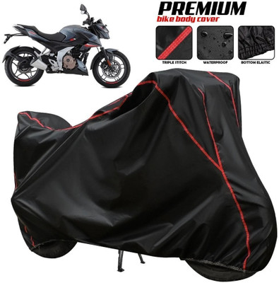 OliverX Waterproof Two Wheeler Cover for Bajaj(Pulsar N160, Black, Red, Multicolor)
