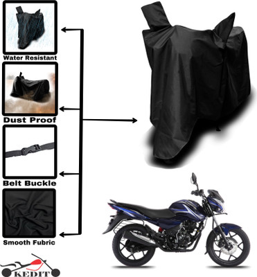 KEDIT Two Wheeler Cover for Bajaj(Discover 150 s, Black)