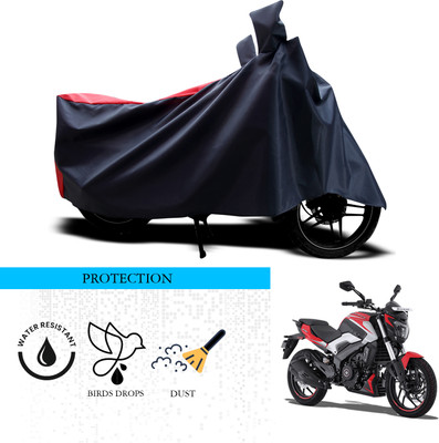 ANTHUB Waterproof Two Wheeler Cover for Bajaj(Dominar 250, Black, Red)