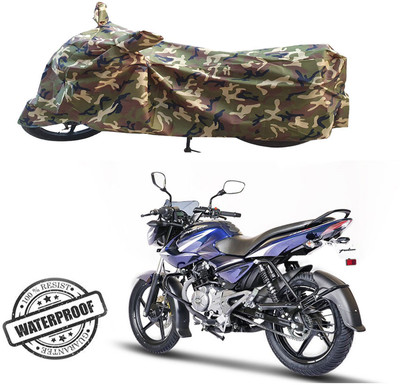 Autoinnovation Waterproof Two Wheeler Cover for Bajaj(Pulsar 135 LS DTS-i, Multicolor)