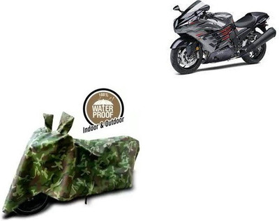 THE REAL ARV Waterproof Two Wheeler Cover for Kawasaki(Ninja ZX-14R, Multicolor)
