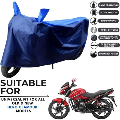 MADAFIYA Two Wheeler Cover for Hero(Glamour i3s BS6, Blue, Blue)