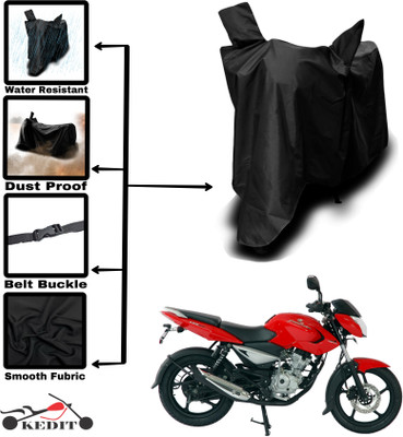 KEDIT Two Wheeler Cover for Universal For Bike(Pulsar 135 LS DTS-i, Black)