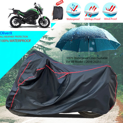 OliverX Waterproof Two Wheeler Cover for Bajaj(Dominar 400 BS6, Black)