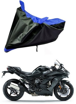 Ascension Two Wheeler Cover for Kawasaki(Ninja H2 SX, Blue, Black)