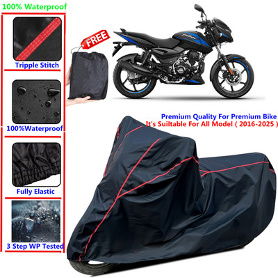 SThanaveX Waterproof Two Wheeler Cover for Bajaj(Pulsar 125 Neon BS6, Black)