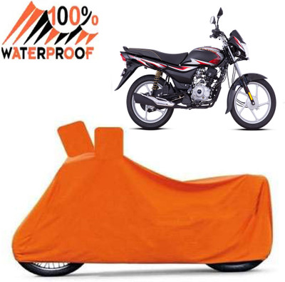 ROYAL AUTO MART Waterproof Two Wheeler Cover for Bajaj(Platina 100, Orange)
