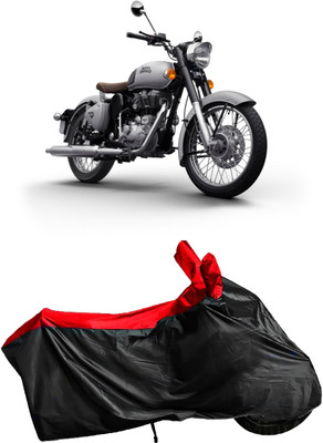 Autofly Waterproof Two Wheeler Cover for Royal Enfield(Classic 500, Red, Black)