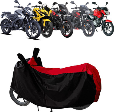 DeepShakshi AUTOMOTIVE Waterproof Two Wheeler Cover for Bajaj(Pulsar NS200, Red, Black)