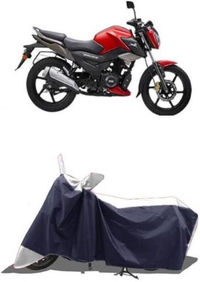 RAAMKM Two Wheeler Cover for Hero, Honda, Bajaj, TVS, Yamaha(Scooty Pep+, White, Black)