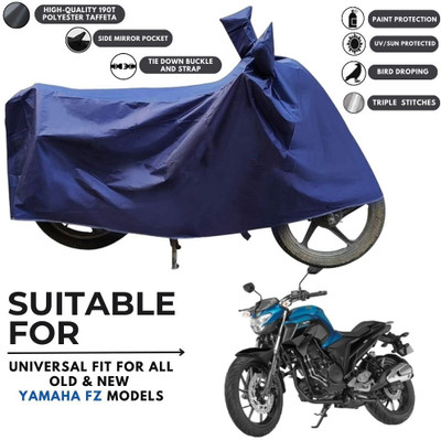 ZAQE Two Wheeler Cover for Yamaha(FZ25 BS6, Blue)