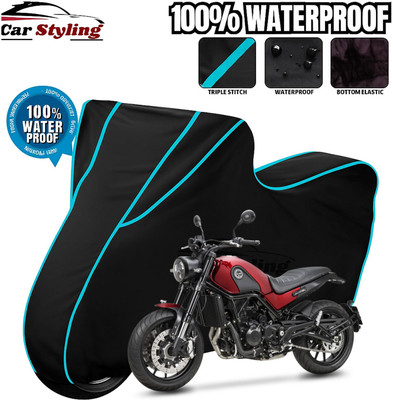 Car Styling Waterproof Two Wheeler Cover for Benelli(Leoncino, Black, Blue)