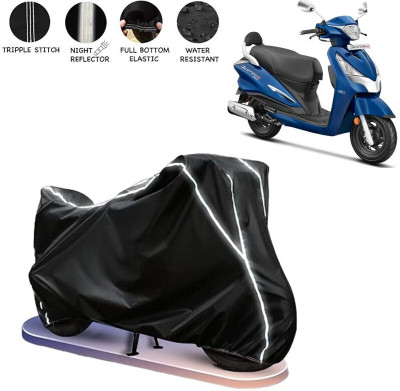 BOTAUTO Waterproof Two Wheeler Cover for Hero(MotoCorp Destini 125, Black, White)